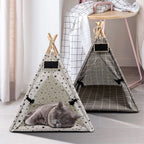 Tipi portable chien chat maison-tente intérieur extérieur