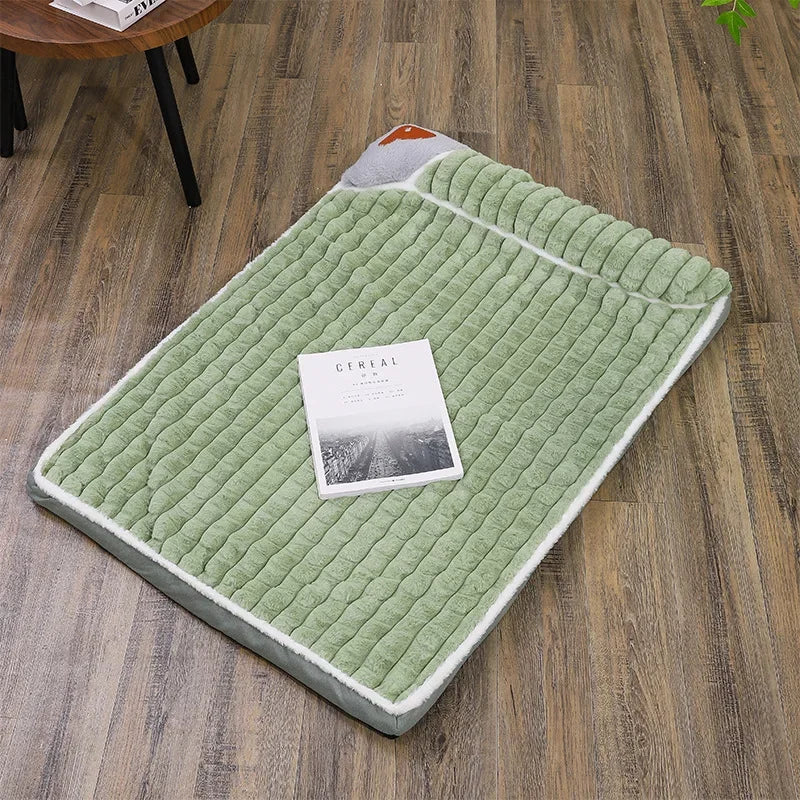 Tapis de couchage pour chien, matelas chaud d’hiver, matelas de niche amovible et lavable, fournitures pour animaux, lit pour grands chiens.