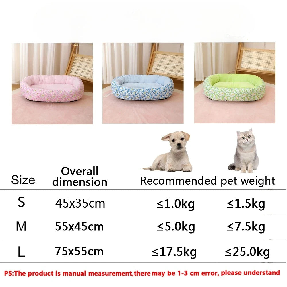 Lit fleur doux toutes saisons chien chat