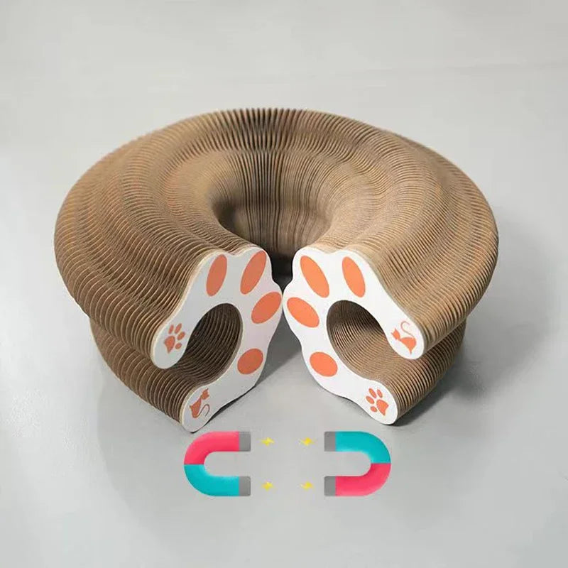 Griffoir chat interactif rond carton balle Magic Organ