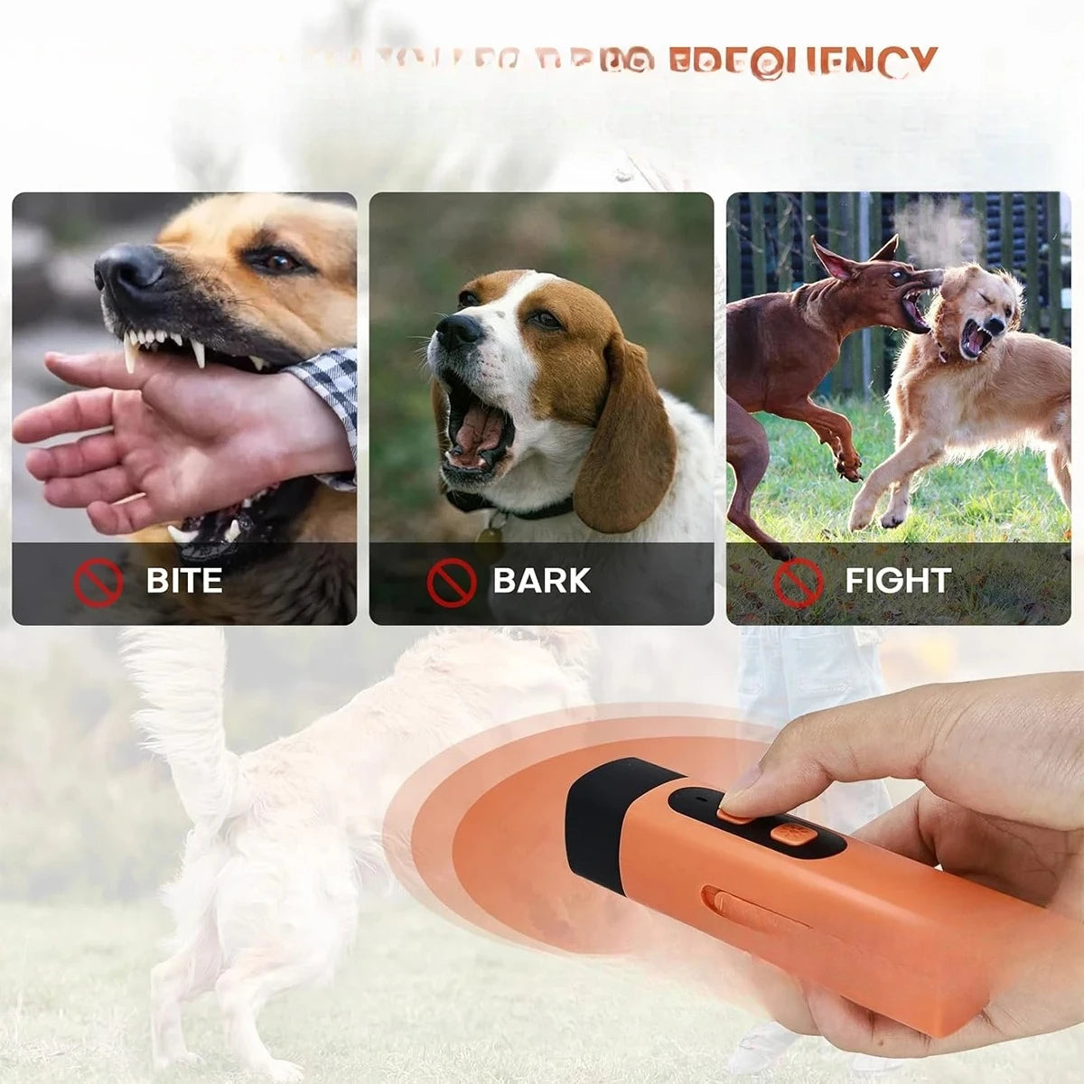 Répulsif chien ultrason anti-aboiement rechargeable LED