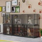 Cage chien XL empilable double niveau roulettes
