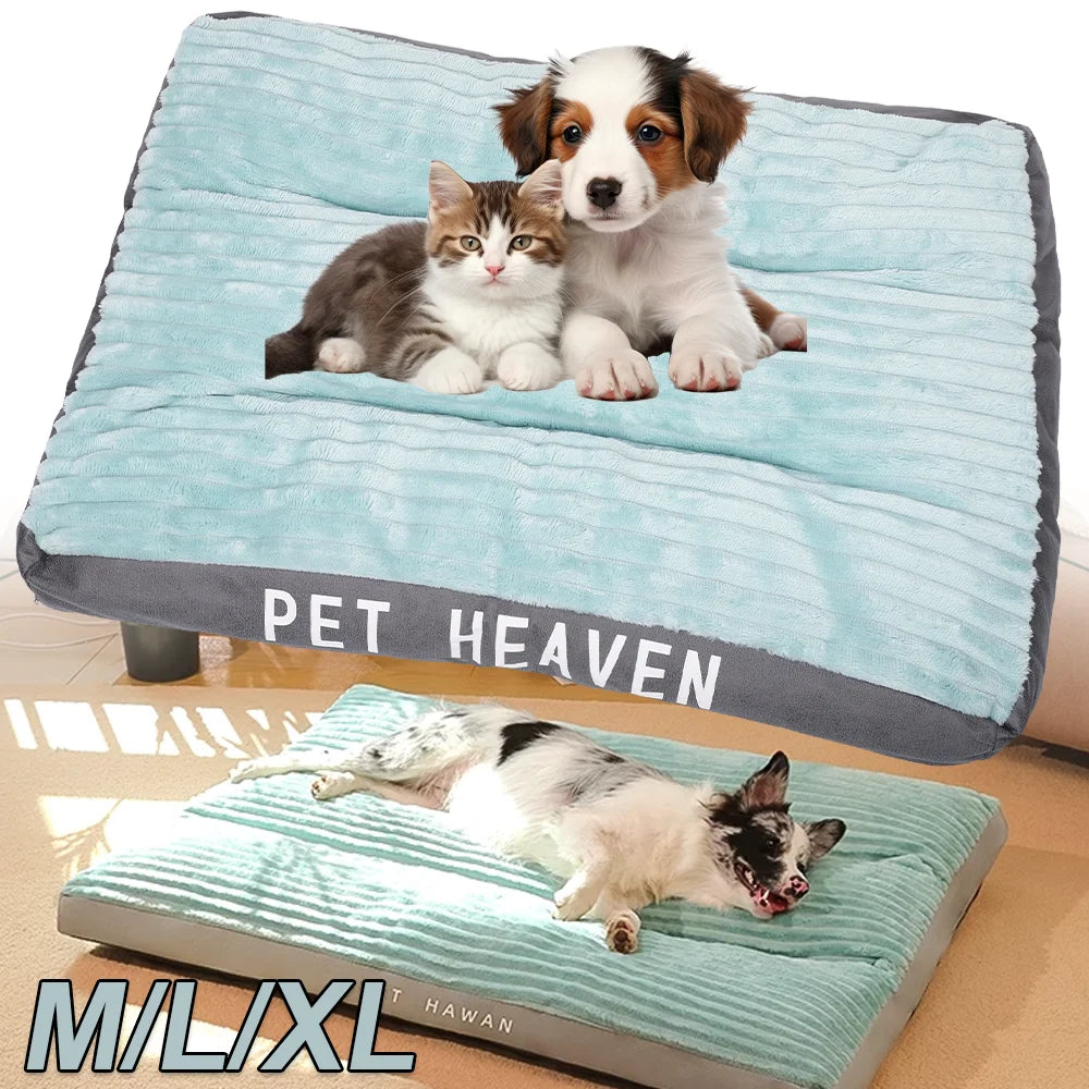 Lit chien velours côtelé chaud démontable