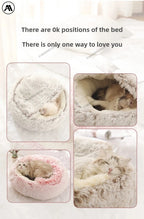 Nid cocon ultra-moelleux pour chat – Chaleur & sécurité absolues