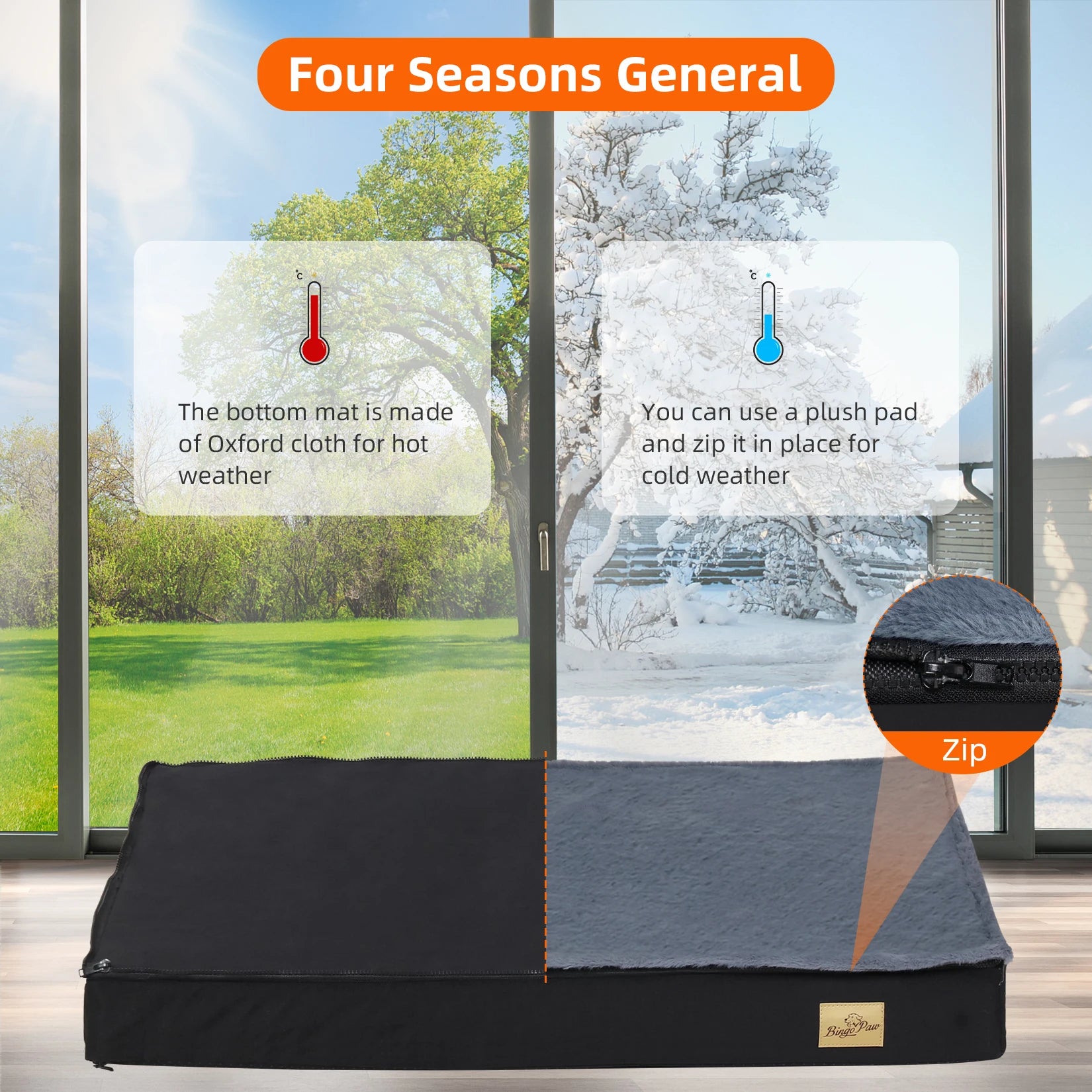 Lit chien grand lavable orthopédique mousse