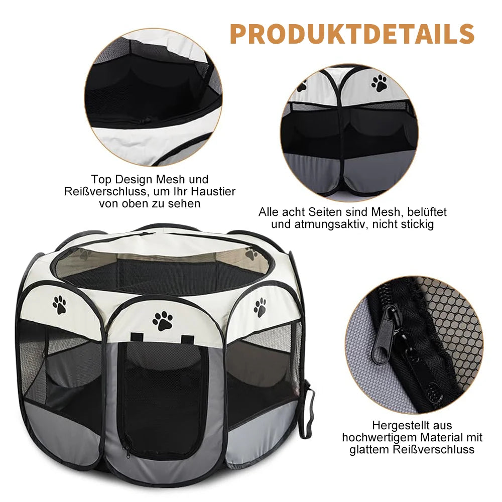 Parc animal pliable octogonal intérieur extérieur