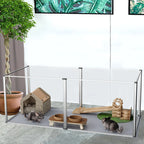 Parc chien acrylique transparent mise bas imperméable