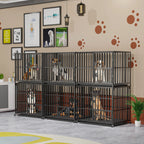 Cage chien XL empilable double niveau roulettes