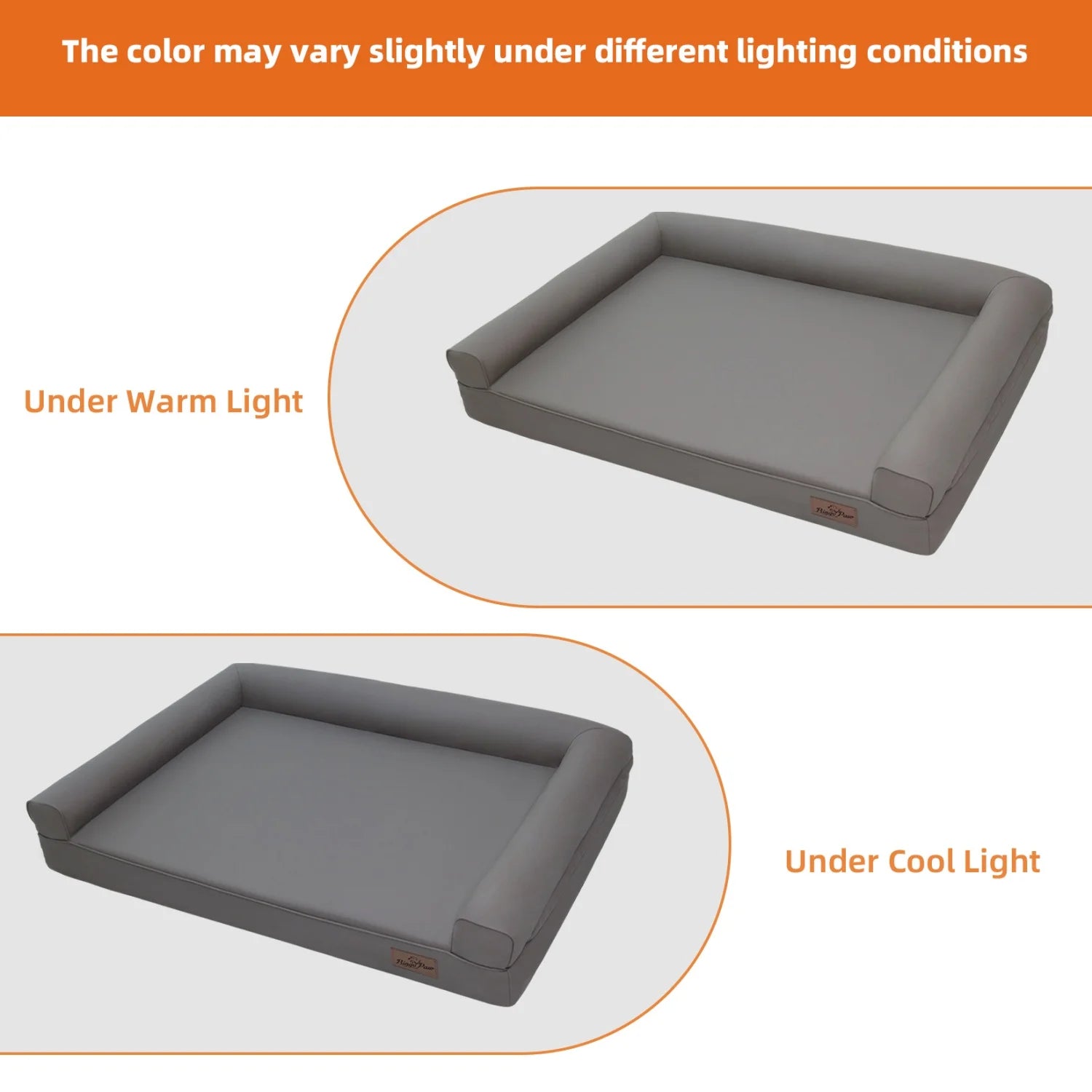 Lit chien canapé cuir microfibre M–2XL rebords