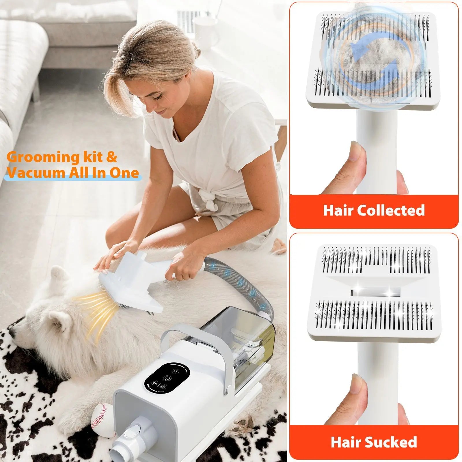 Aspirateur toilettage chien chat tout-en-un souffleur