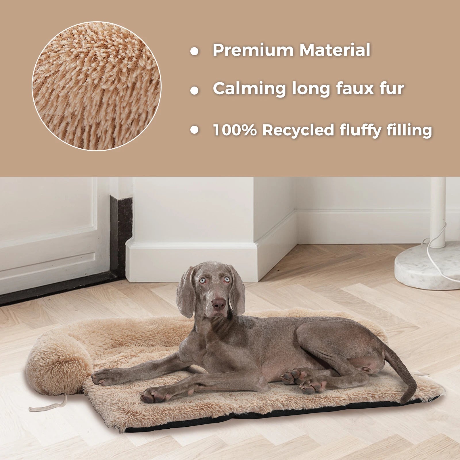Tapis lit moelleux chien chat chaud hiver lavable