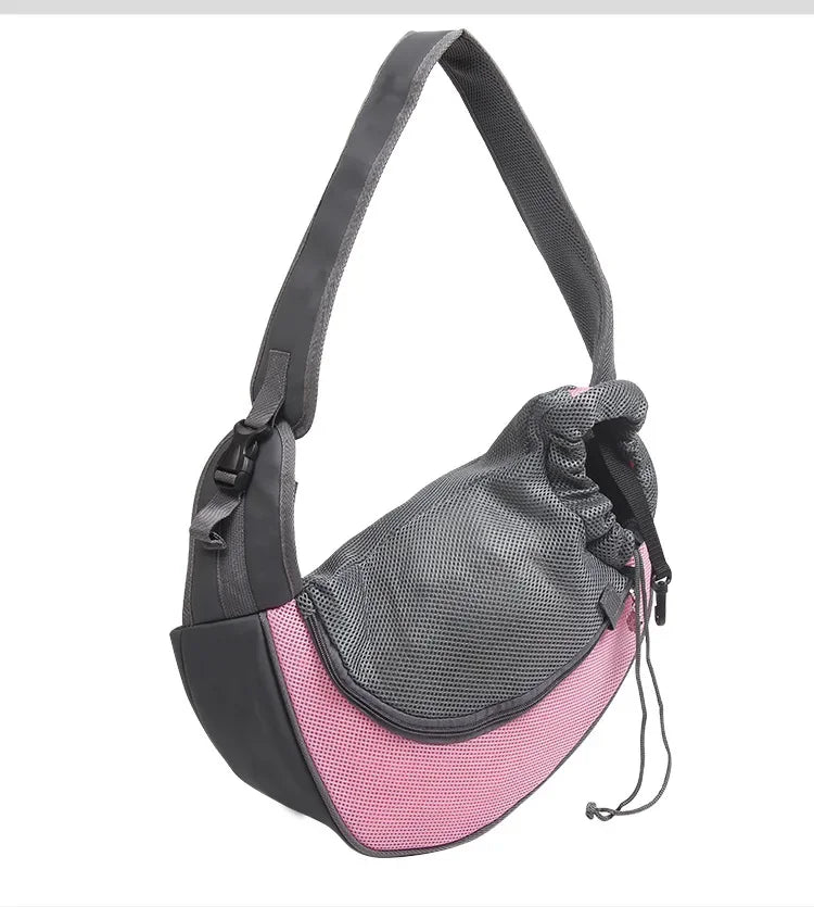 Sac bandoulière transport animal maille Oxford S–L