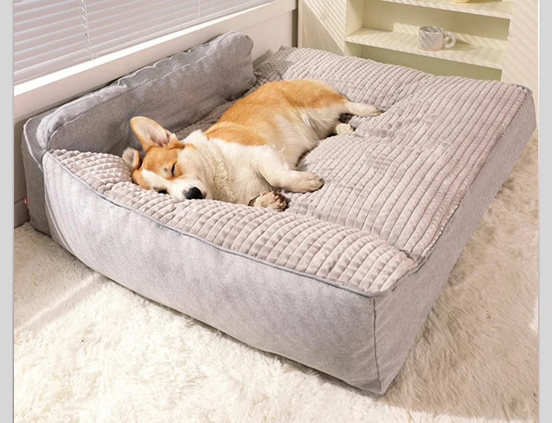 Canapé chien grande taille couchage profond hiver