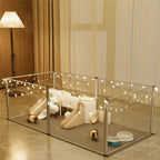 Parc chien acrylique transparent mise bas imperméable