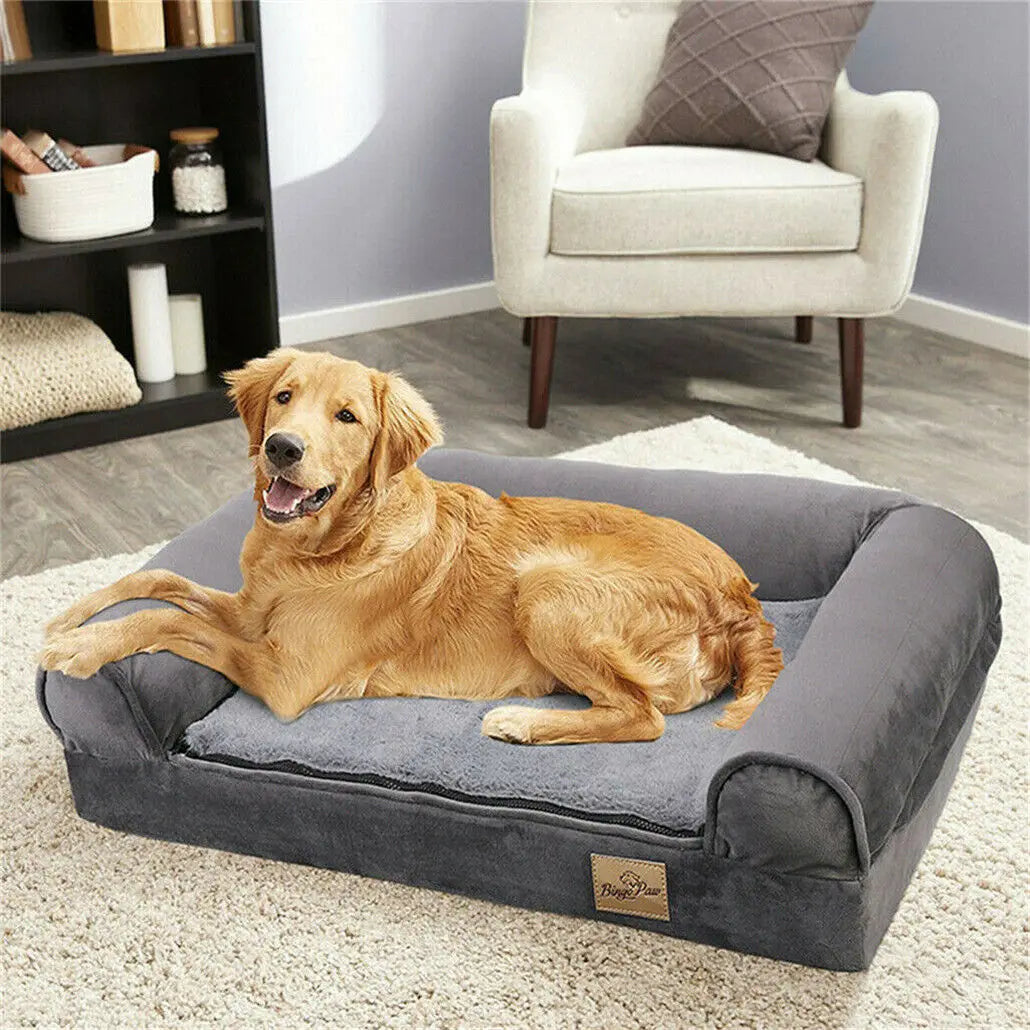 Lit orthopédique XXL grand chien rebords housse lavable