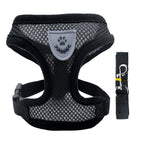 Harnais gilet chat chien maille réglable laisse