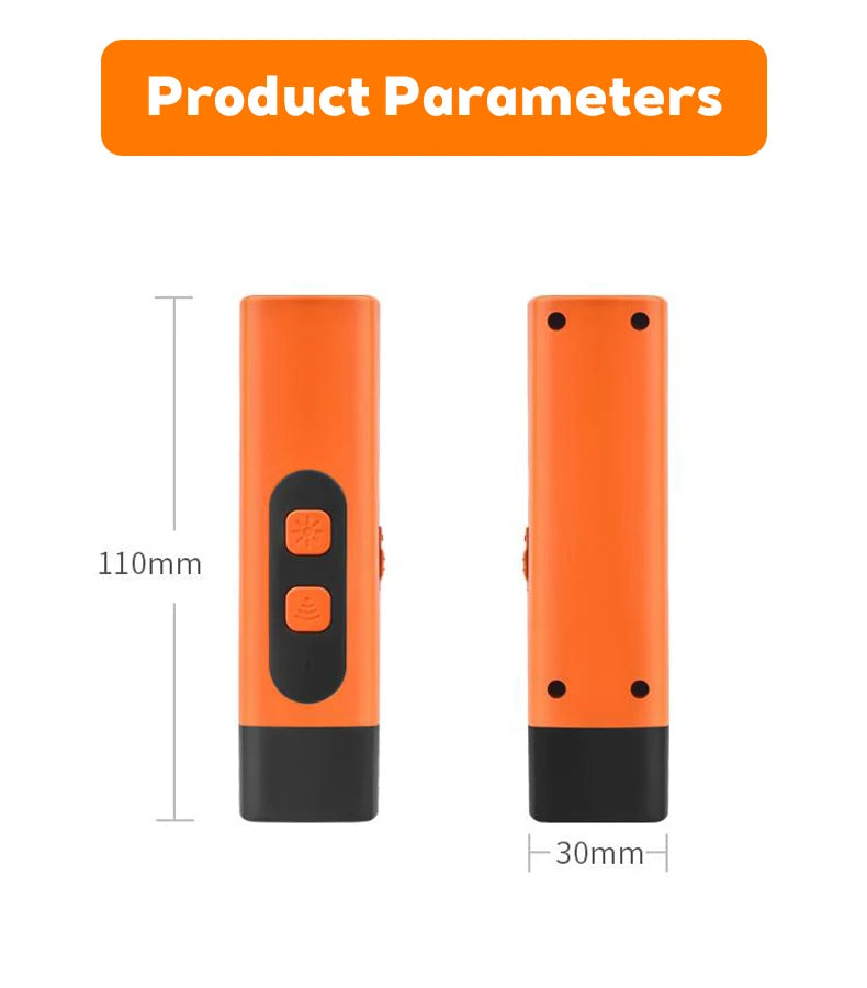 Répulsif chien ultrason anti-aboiement rechargeable LED