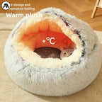 Nid cocon ultra-moelleux pour chat – Chaleur & sécurité absolues