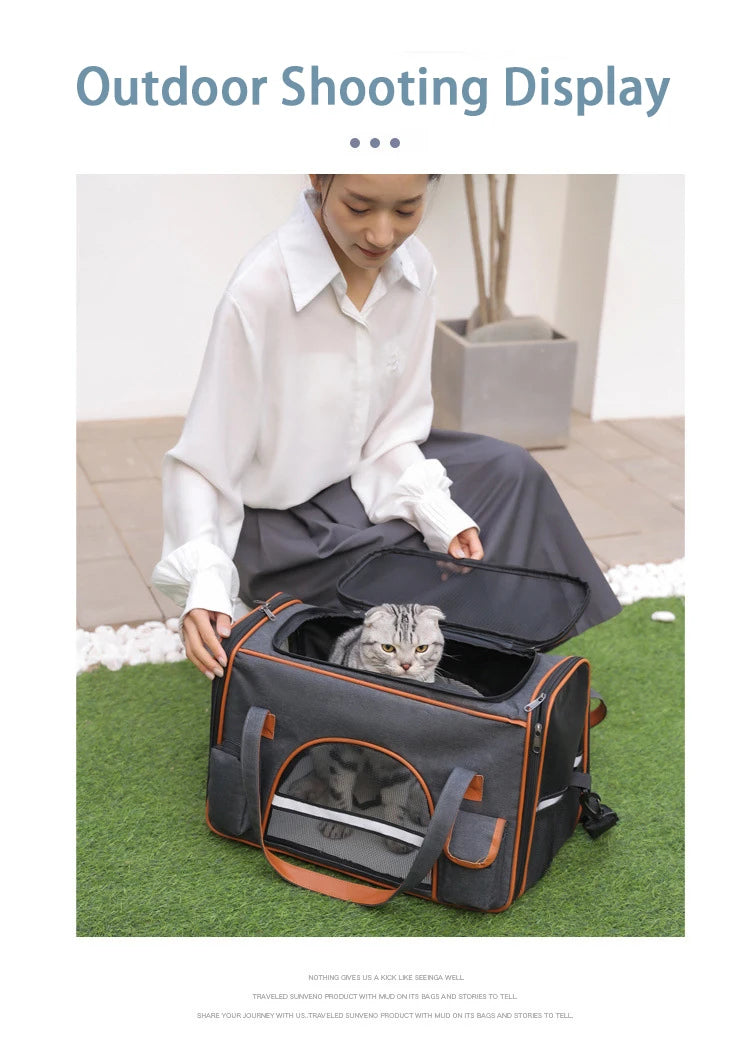 Sac transport animal anti-affaissement poches voyage