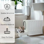 Bac litière chat XL entrée haut fermée anti-éclaboussures