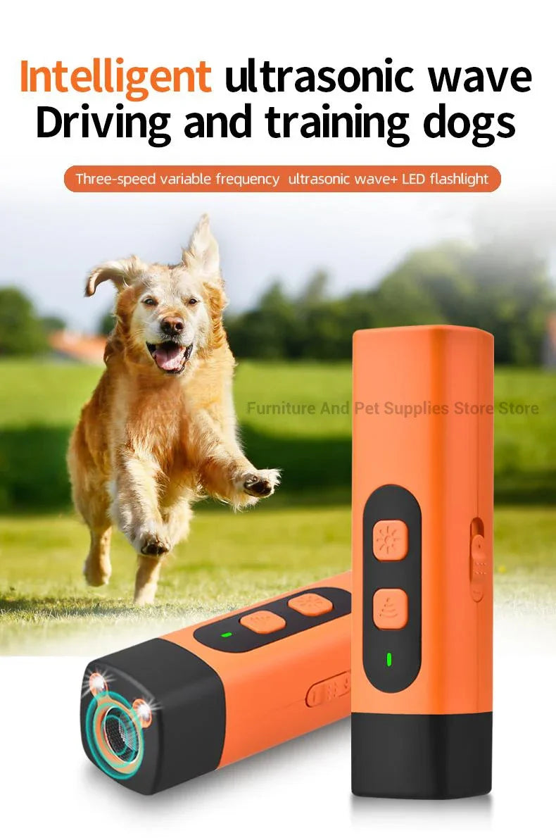 Répulsif chien ultrason anti-aboiement rechargeable LED