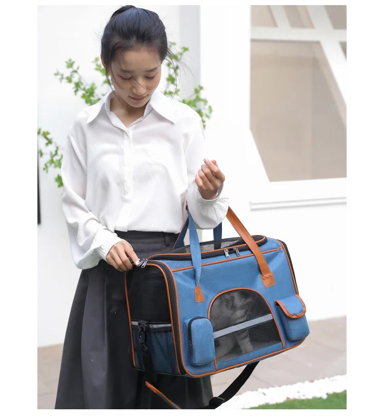 Sac transport animal anti-affaissement poches voyage