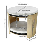 Lit chat surélevé bambou 2 niveaux lavable