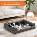 Lit chien canapé cuir microfibre M–2XL rebords