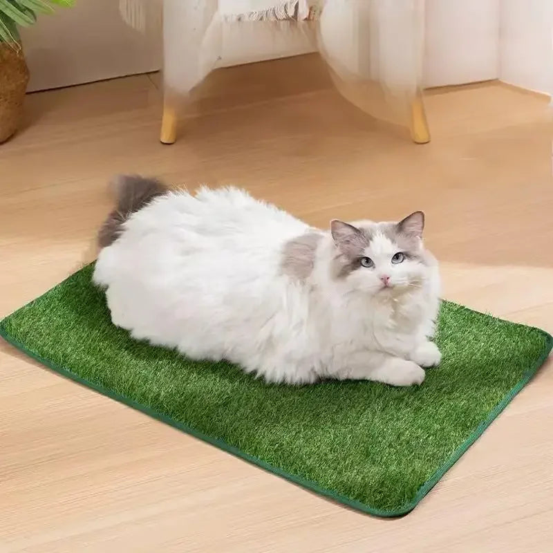 Tapis toilette chien imitation gazon lavable antidérapant