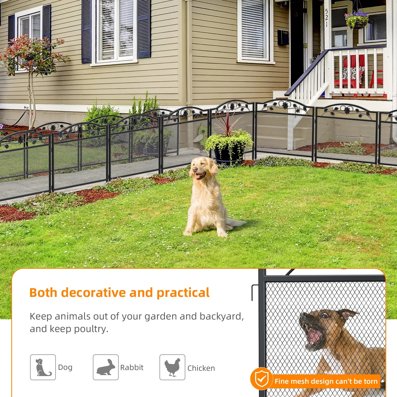 Clôture de jardin modulable en métal – Protection & élégance extérieure