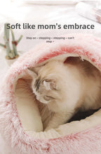 Nid cocon ultra-moelleux pour chat – Chaleur & sécurité absolues